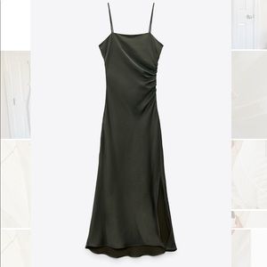 Green Satin Zara Dress!